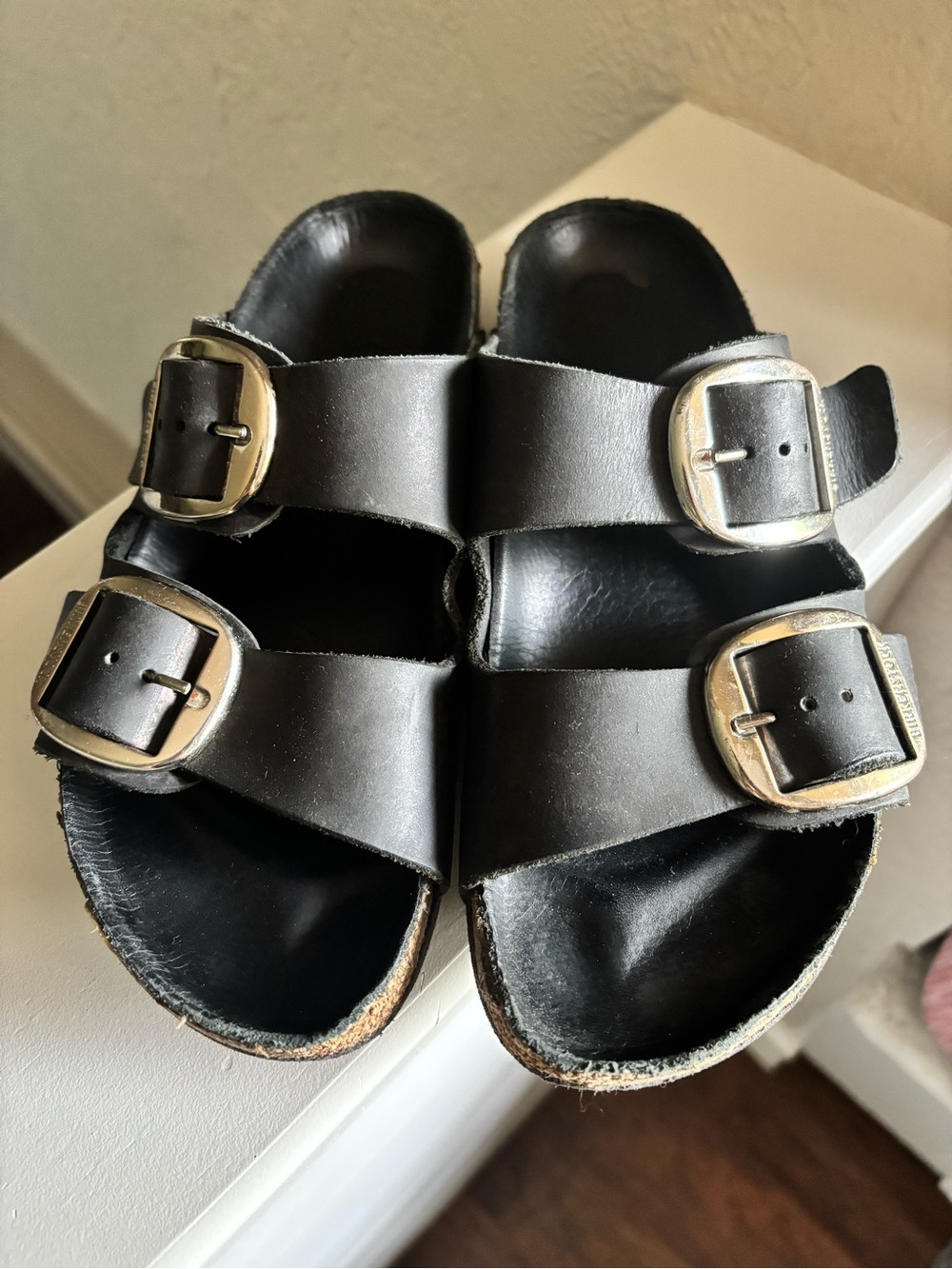 Birkenstock Arizona Big Buckle Black Slides Size 38 - US 7-7.5 - Picture 2 of 11
